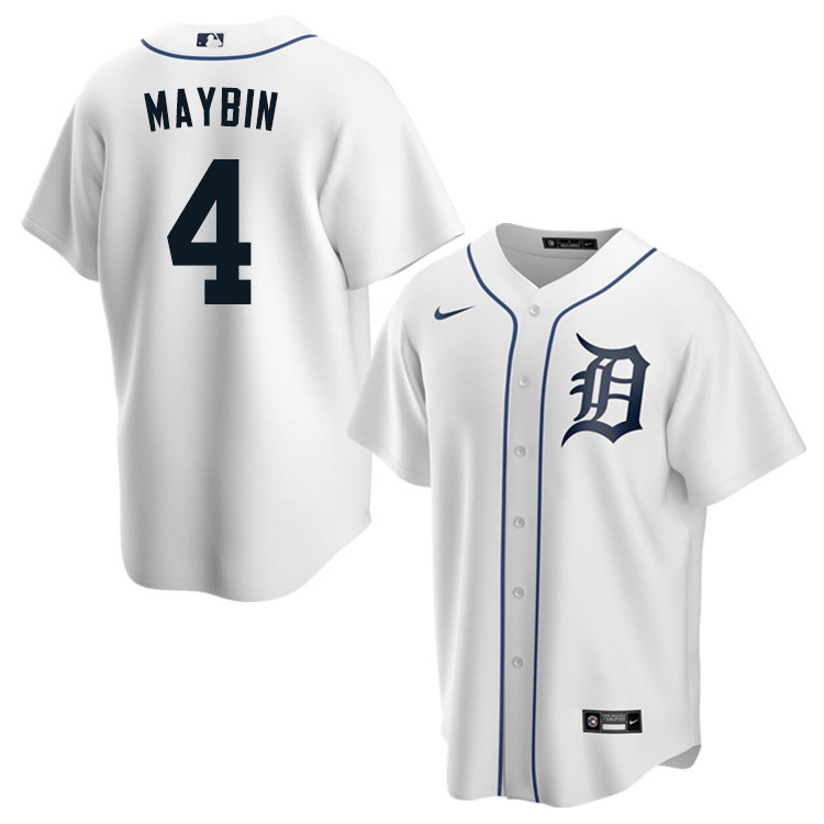 Nike Men #4 Cameron Maybin Detroit Tigers Baseball Jerseys Sale-White